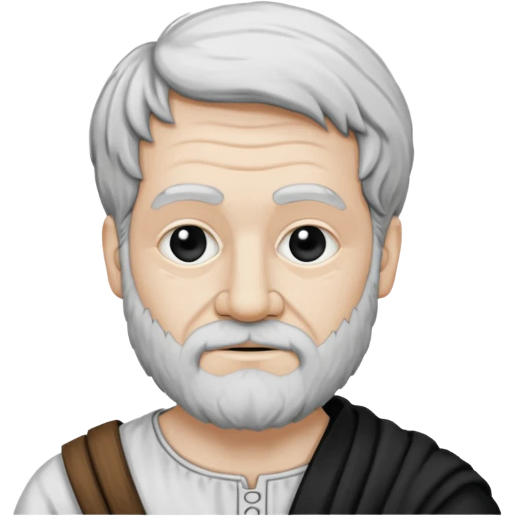 can you produce a black and white hand drawing of Aristotle ? emoji