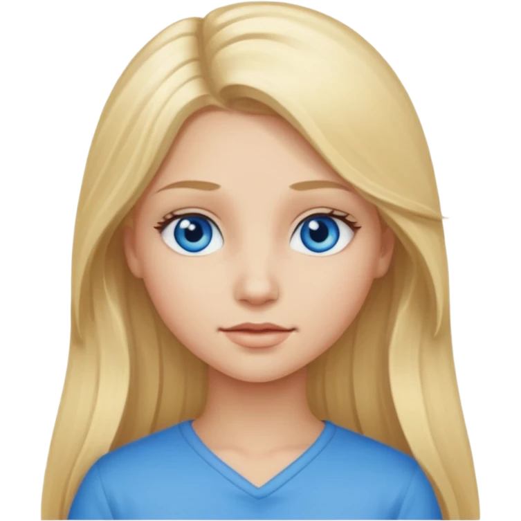 A girl with blonde long hair emoji