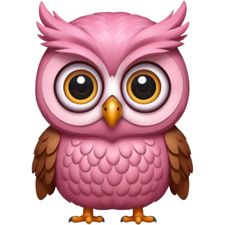 image of a pink owl emoji