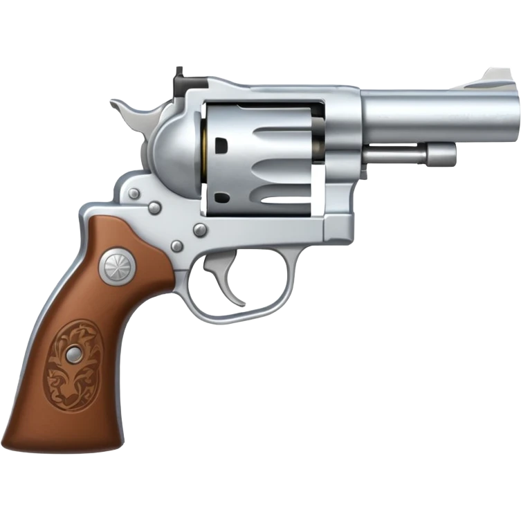white COLT REVOLVER emoji