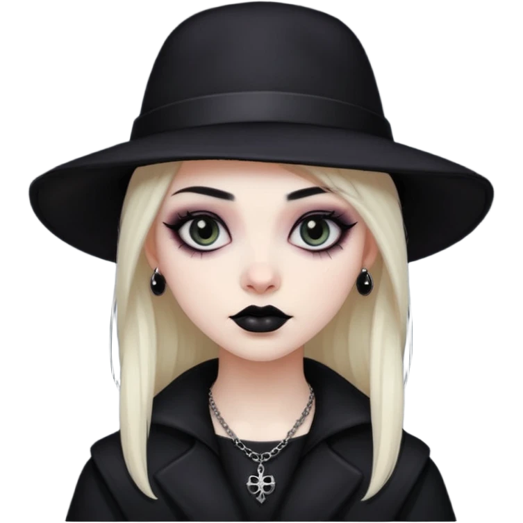 goth in hat emoji