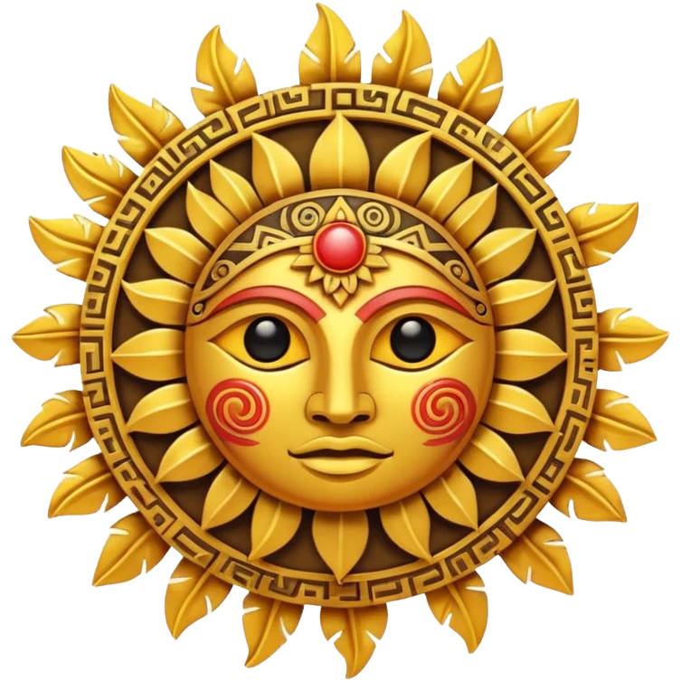 Sol y luna azteca emoji