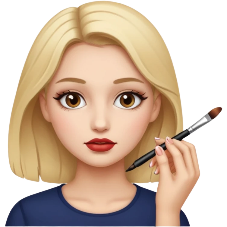 girl making make up emoji