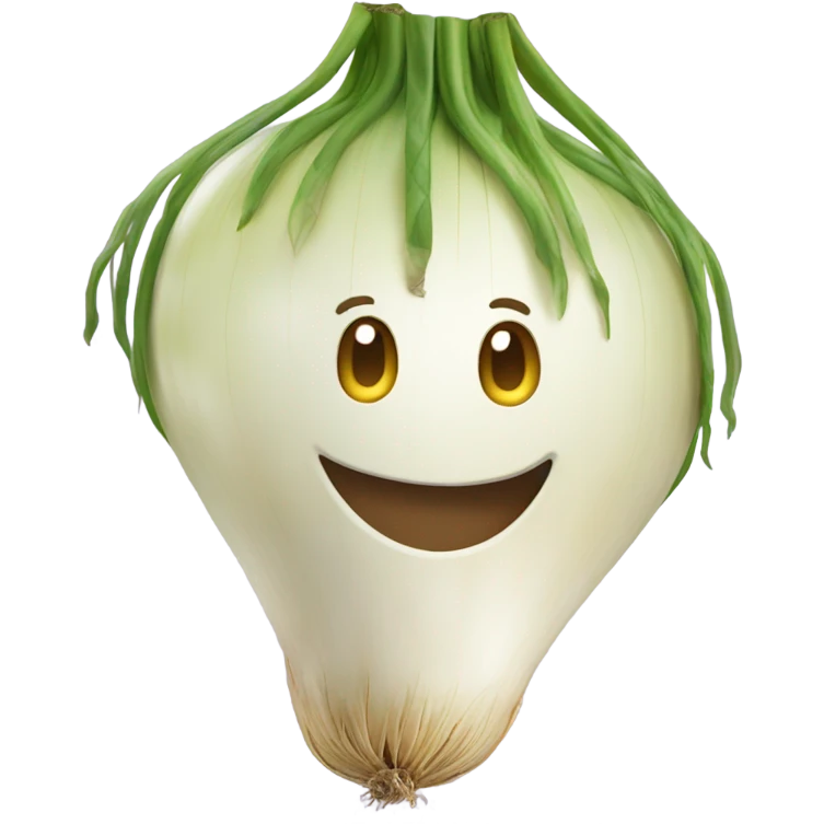 happy onion with hands up emoji