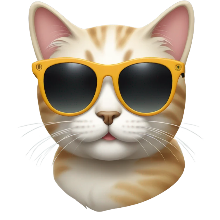 Cat with sunglasses emoji