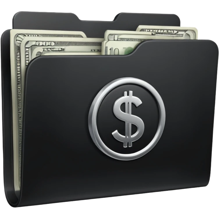 black folder flash file with a money logo
 emoji