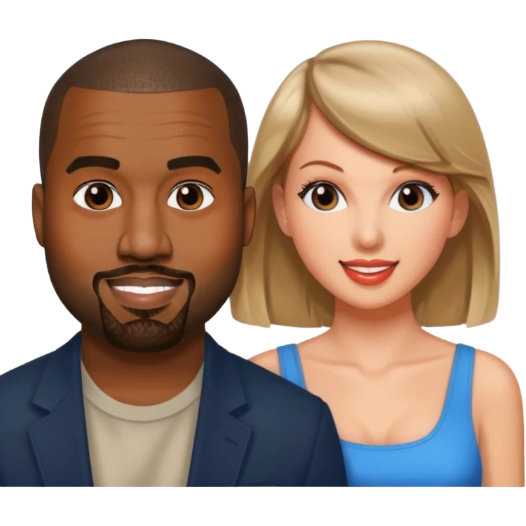 Kanye west with Taylor Swift emoji