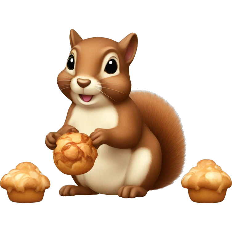 squirrel with profiterole emoji
