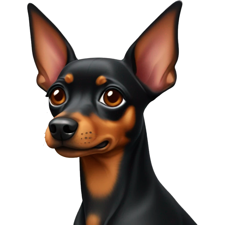 Mini pinscher color fuego emoji