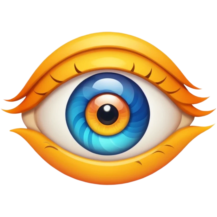  eyes spin multicolore emoji