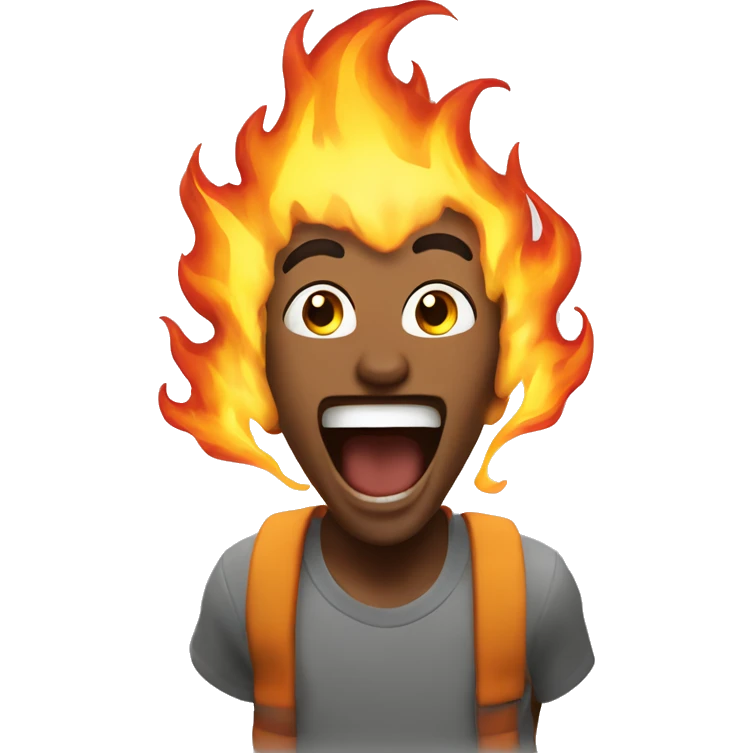 Hype excited fire  emoji