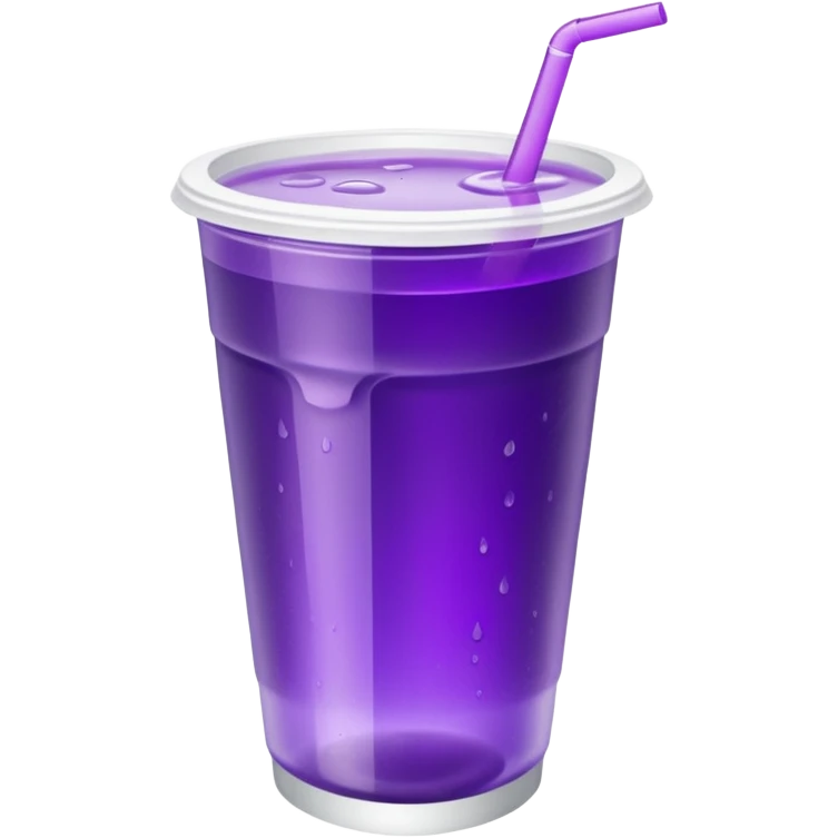  styro cup with purple juice inside visible from the top only emoji