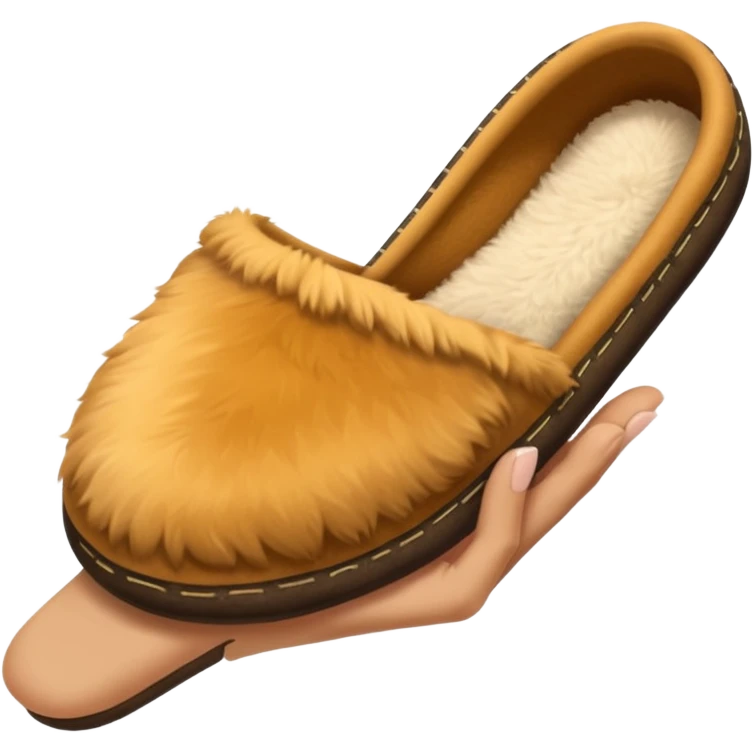 Hand holding slipper emoji