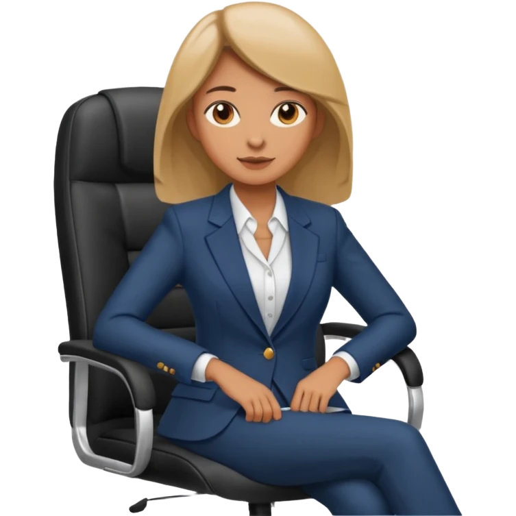 Back of woman sitting on an office chair emoji