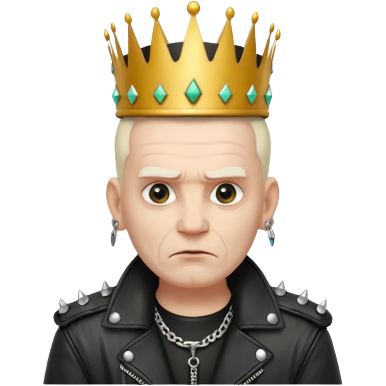 old king punk with crown emoji
