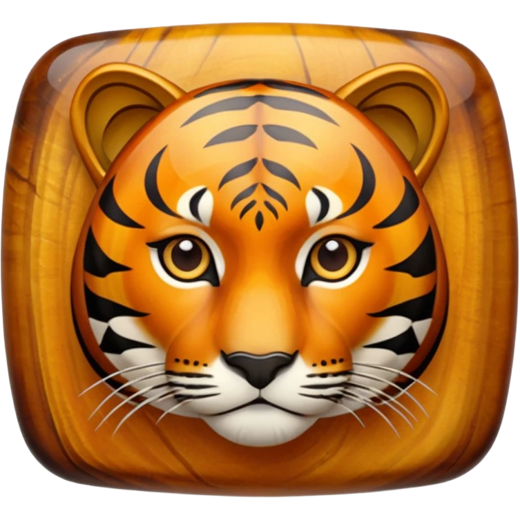"Tiger's eye" chatoyant gemstone crystal brown and dark orange emoji