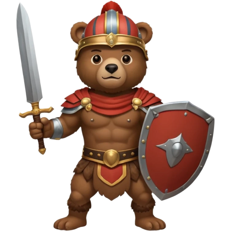 a bear Roman Gladiator emoji