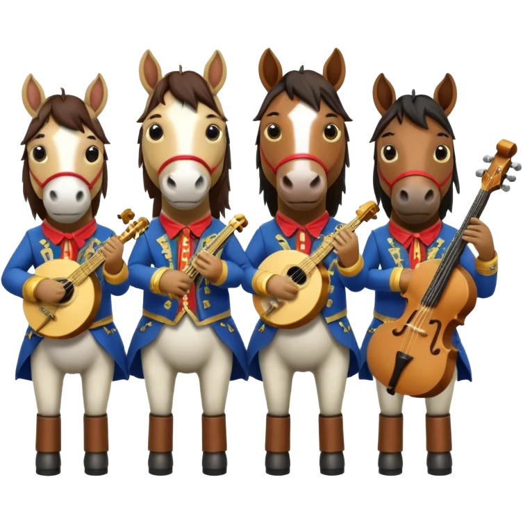 horse as Musicians emoji