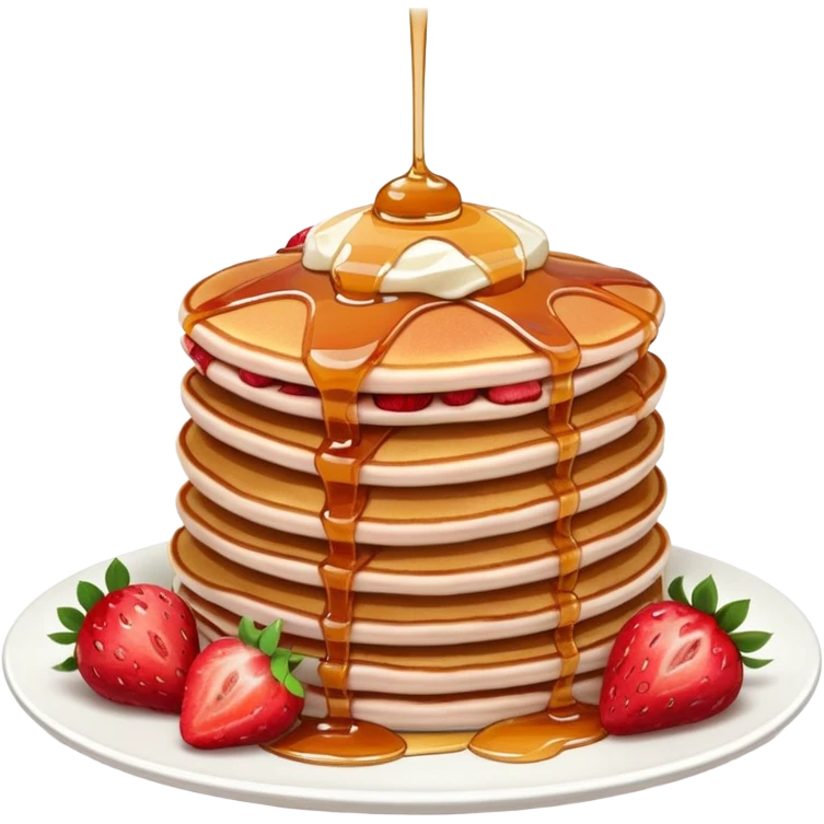 strawberry pancakes emoji
