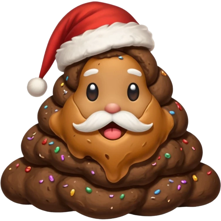 Poop with Santa hat  emoji