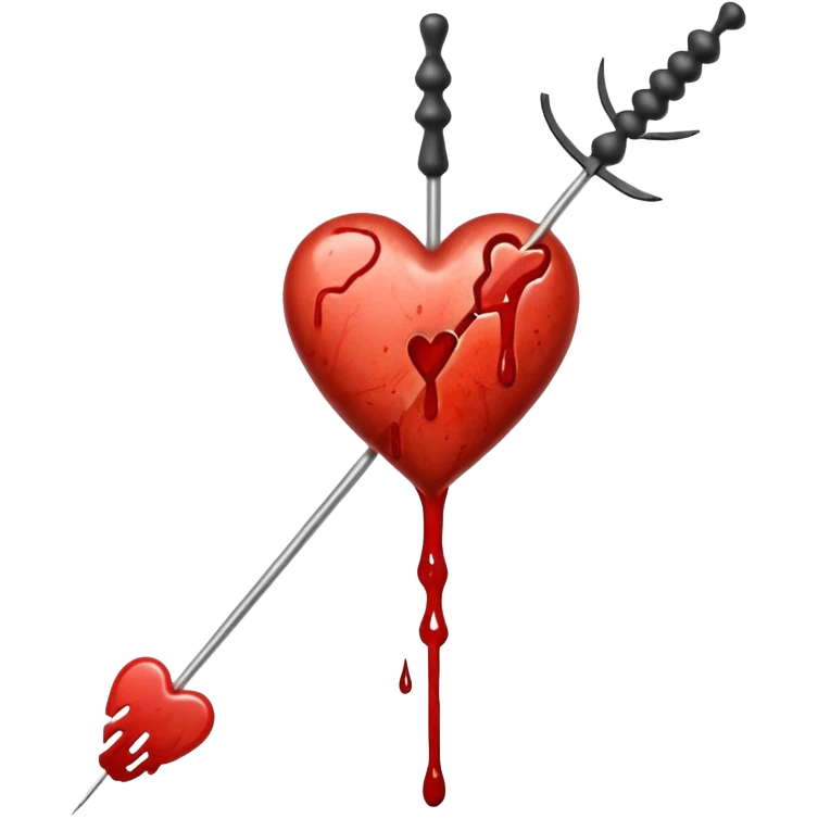 قلب به سیخ کشیده شده emoji