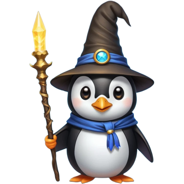 Penguin Wizard emoji