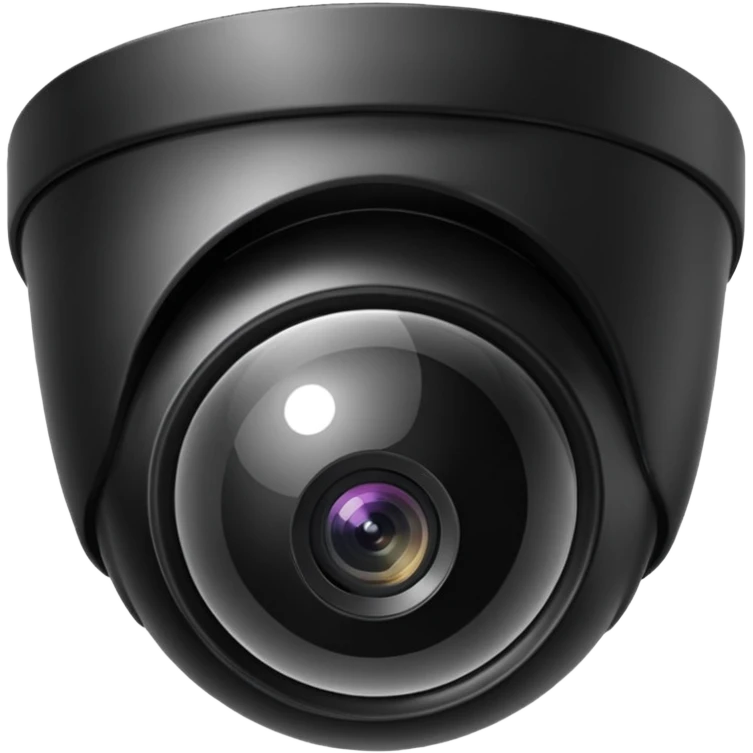 Dome cctv camera in black  emoji