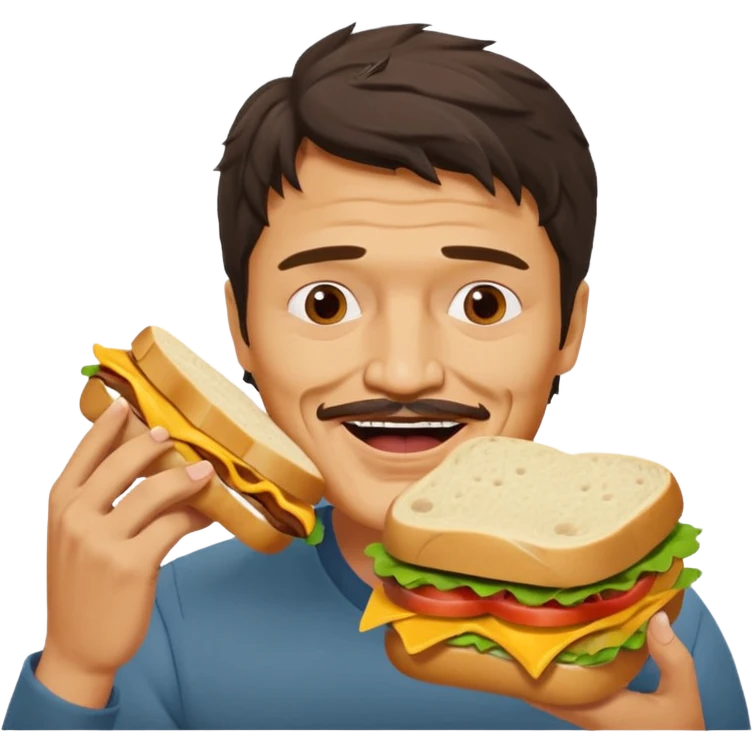 Pedro Pascal eating a sandwich meme emoji emoji