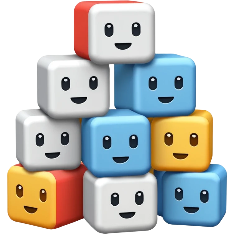 Stacked text emoji