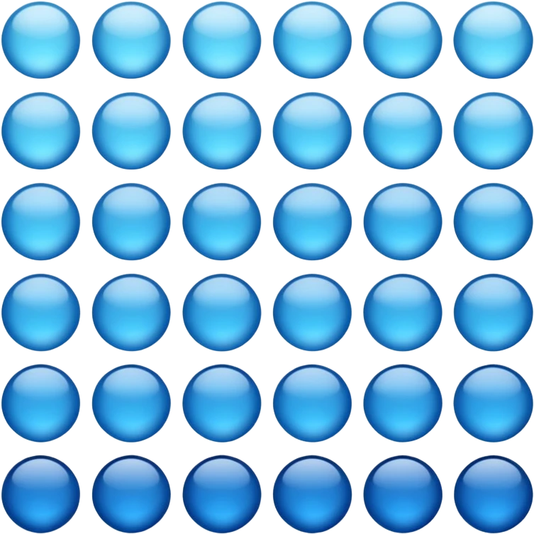 round cells in light blue and blue
Soft gradient
Slightly translucent texture
Minimal scientific illustration
White background
Clean and calm mood emoji
