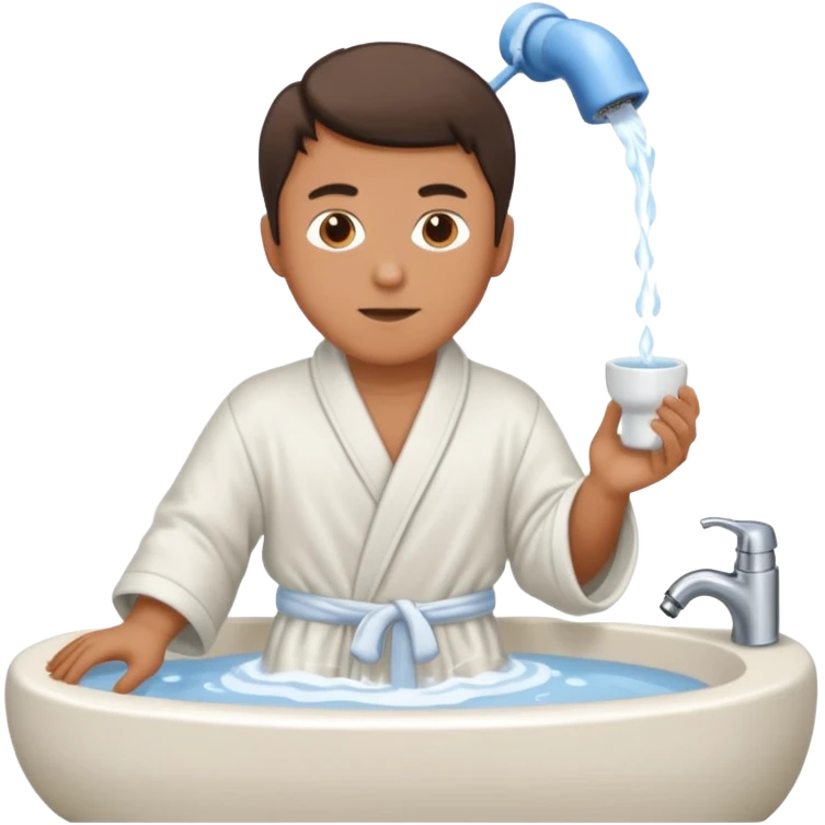 Man using Bidet emoji
