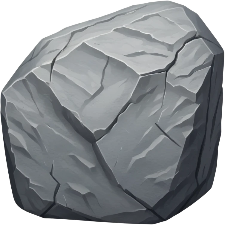 A simple, natural stone or rock — grey, rough-textured, and irregularly shaped, symbolizing strength, stability, or nature. emoji