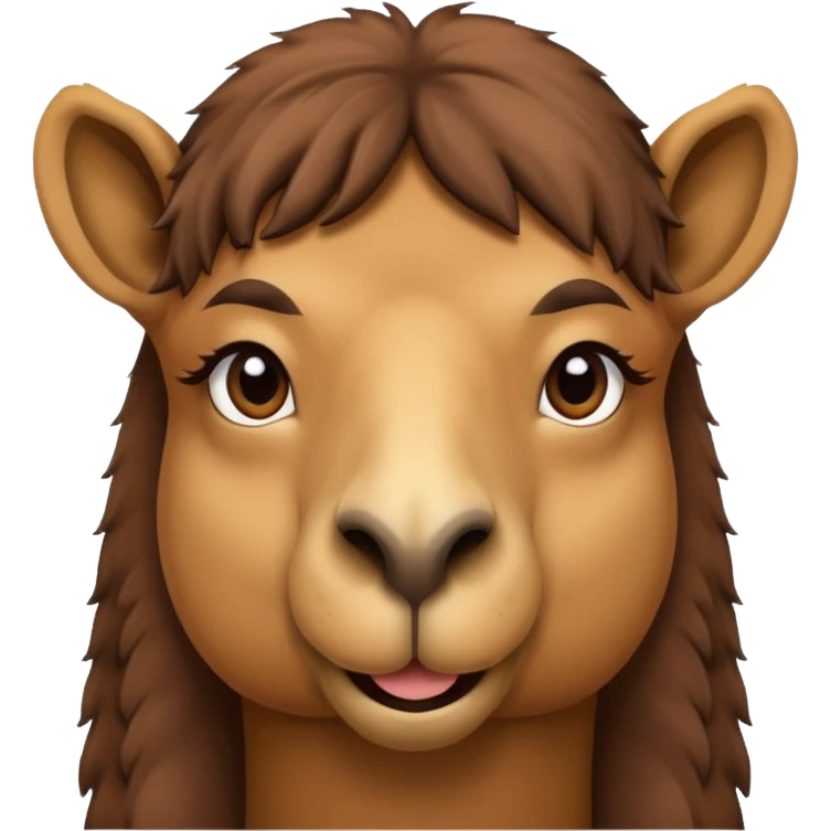 a camel with a big nose looking at you emoji