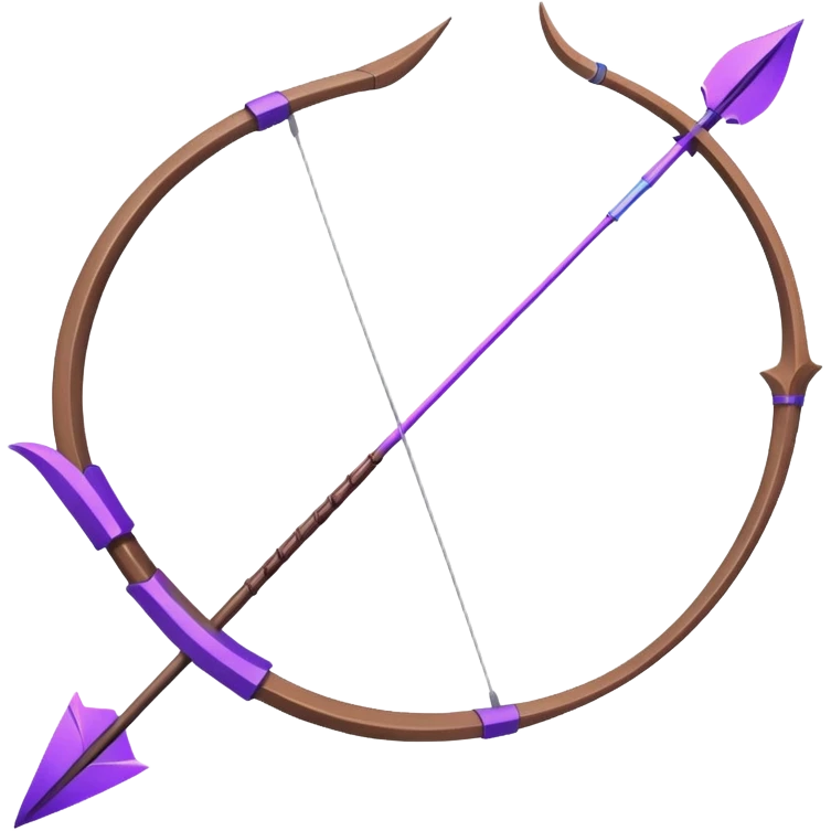 Purple bow and arrow emoji