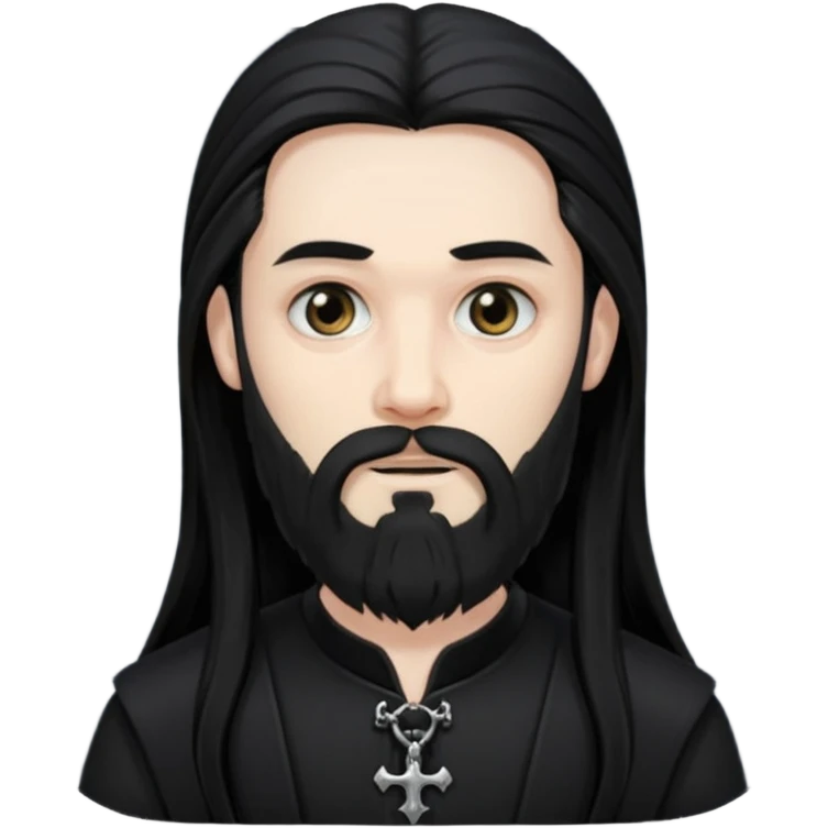 gothic man with long hair and  beard emoji