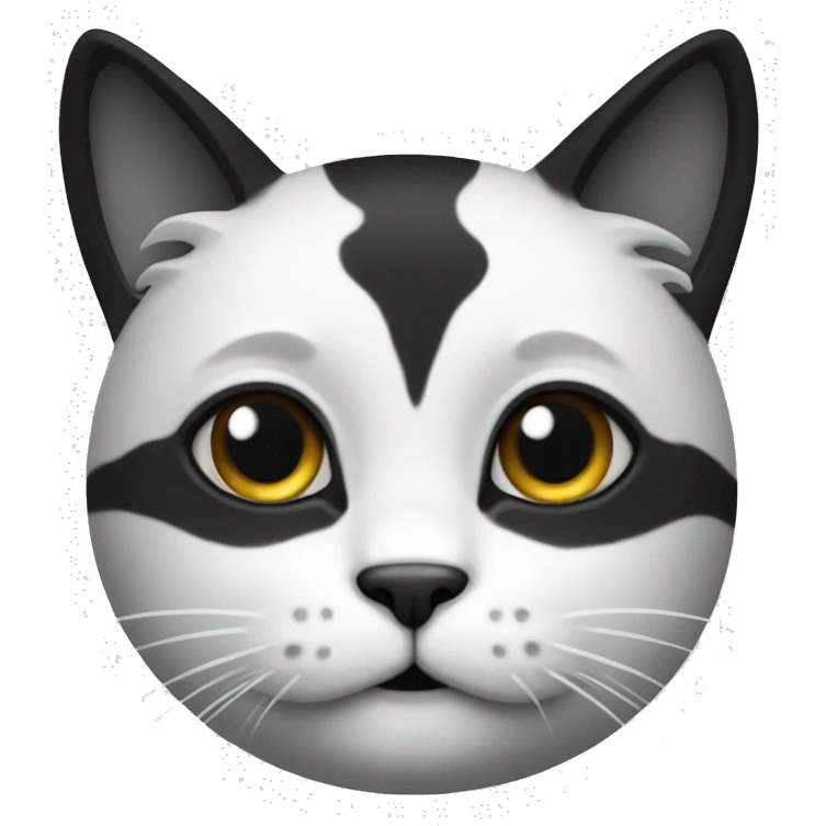 cat black white emoji