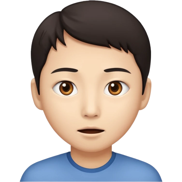 asian due with his eyes WIDE open emoji