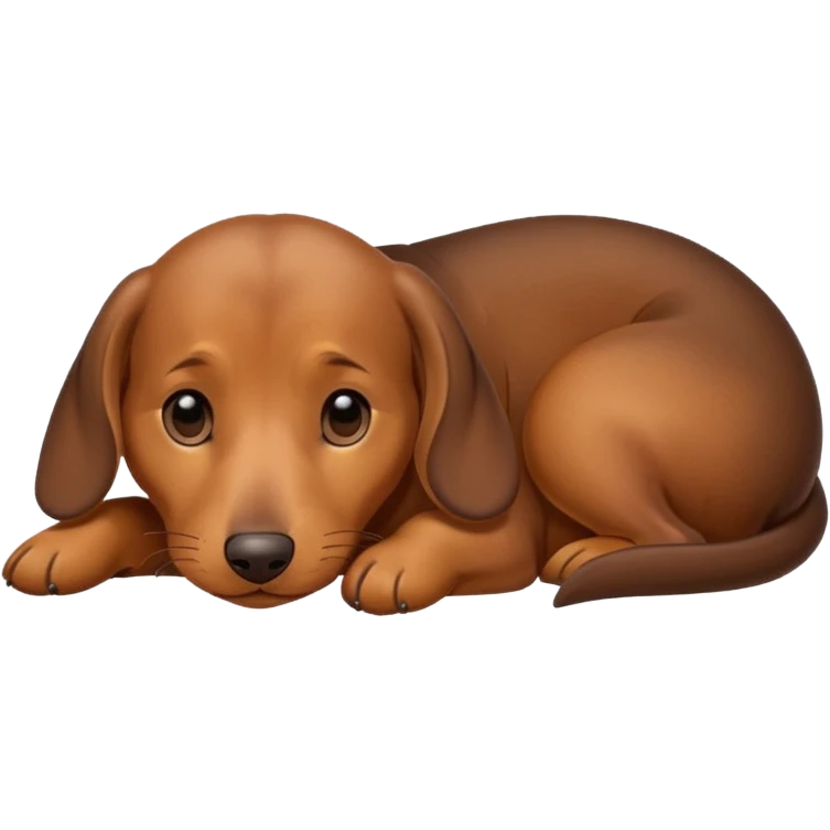 Mini dachshund sleeping  emoji