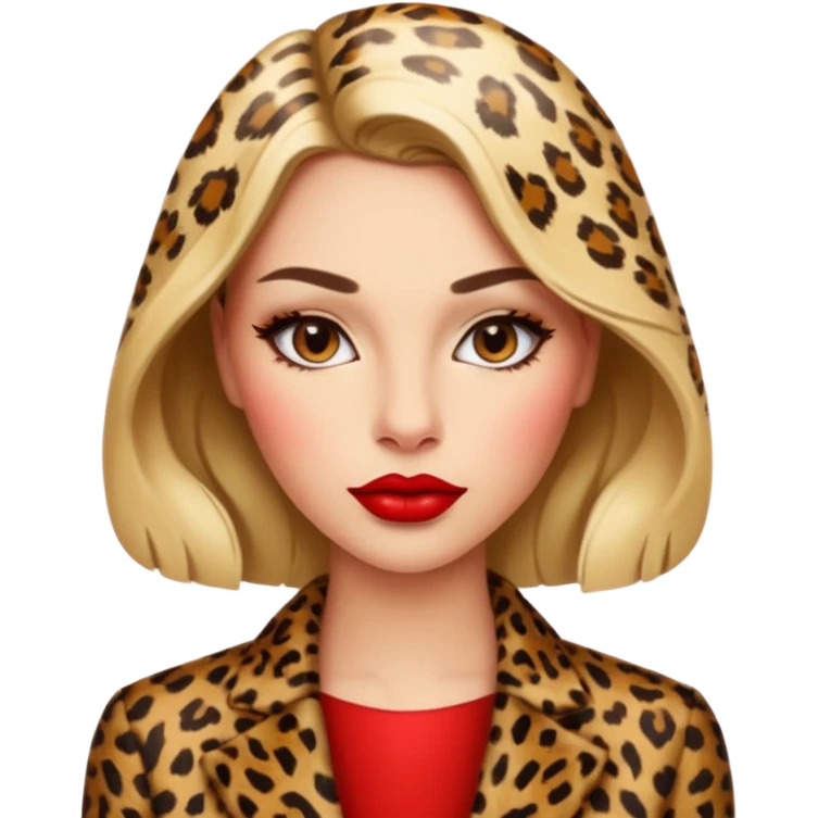 Kiss leopardato emoji