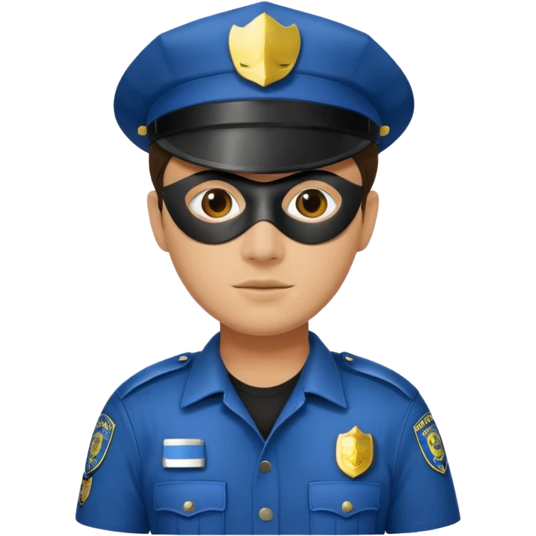 thief, Police hat, thief mask. emoji