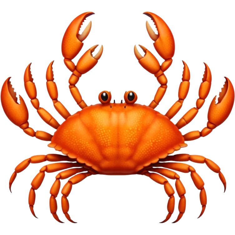 A crab with a total of eight legs emoji