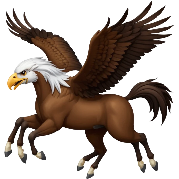 an eagle riding a stallion emoji