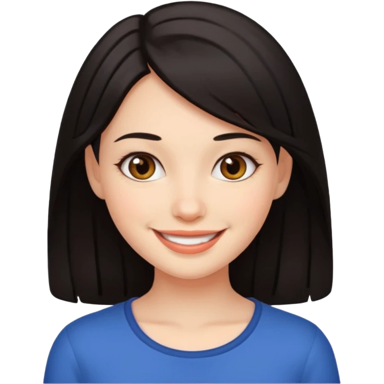 beautiful dark-haired girl emoji