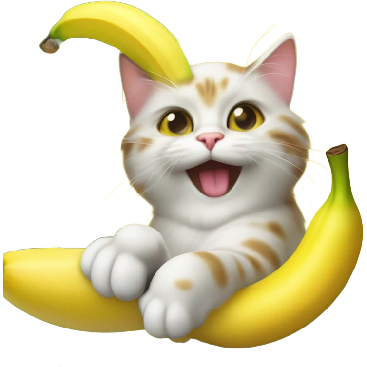 cat with banana emoji