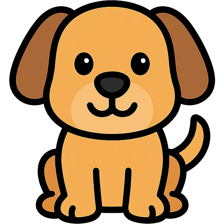 friendly dog emoji