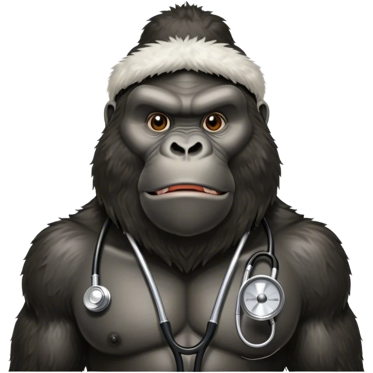 king kong WITH STETHOSCOPE emoji