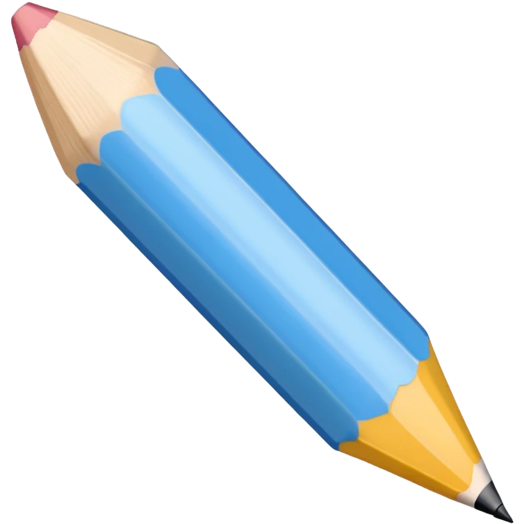 white colored pencil with a sharp tip emoji