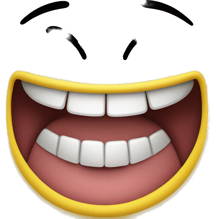 Grinning Face
A yellow face with simple, open eyes and a broad, open smile, showing upper teeth and tongue on some platforms. Often conveys general pleasure and good cheer or humor. emoji
