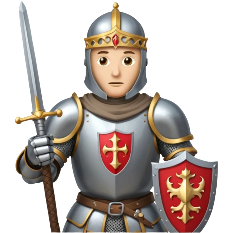 Knight with king Baldwin IV mask emoji