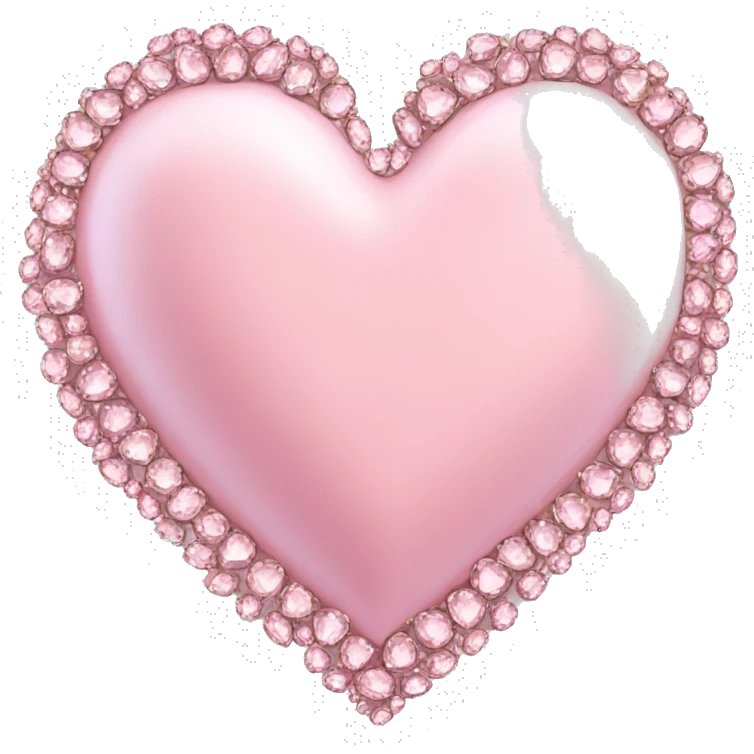 pastel pink heart with gems emoji